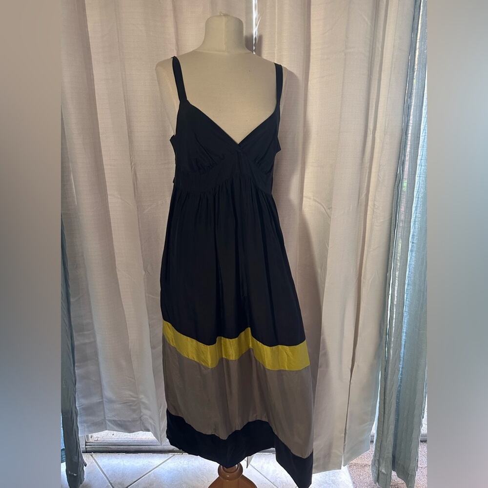 Johnny Was Black and Gray Dress L.